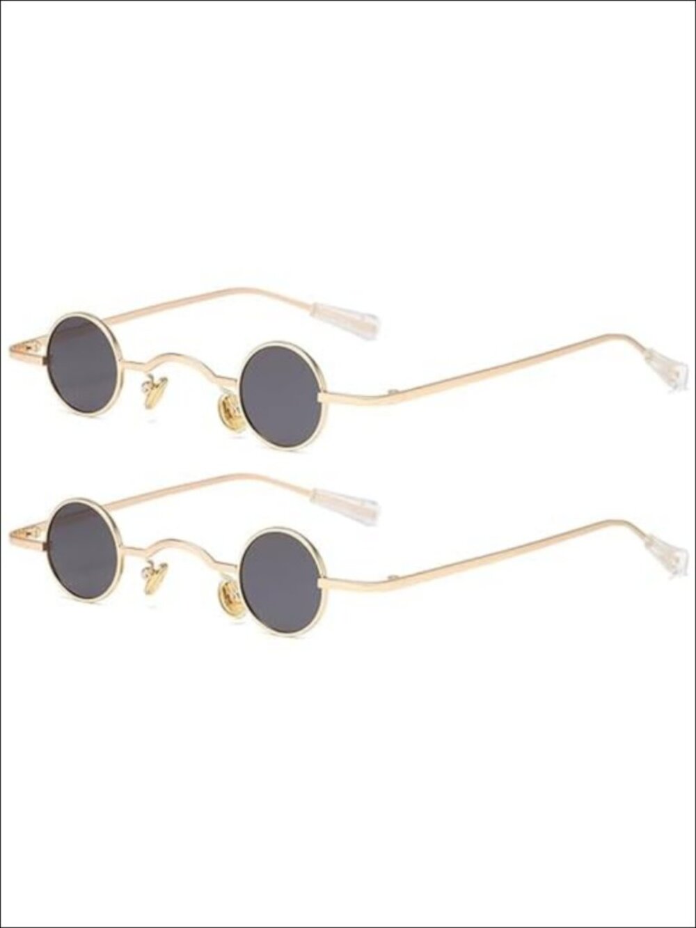 Polarized Round Sunglasses Small 70s Retro Metal Frame
